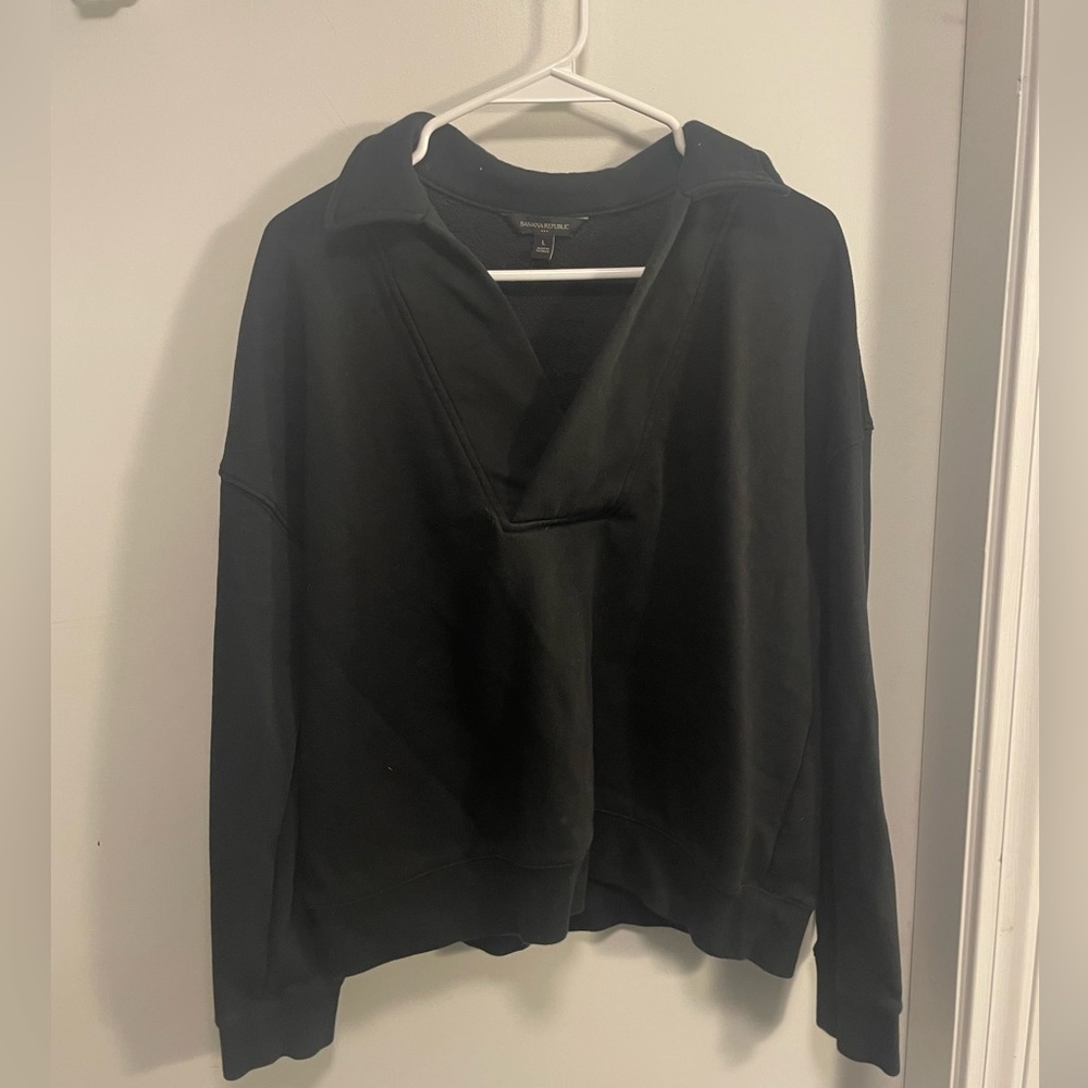Banana Republic Black V-Neck Sweater